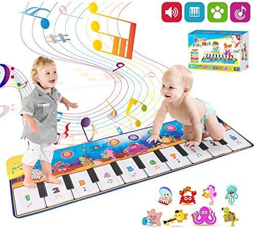 Retruth Kids Musical Mat Toys, Piano Mat Keyboard Dancing Mat with 8 Instrument Modes, Touch Play... | Amazon (US)