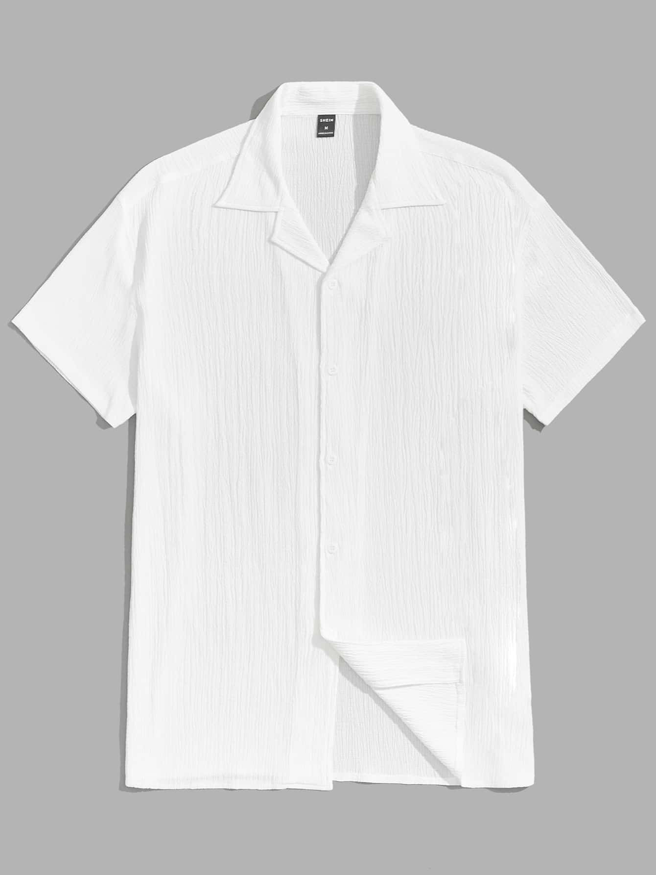 SHEIN Men Solid Button Front Lapel Neck Shirt | SHEIN