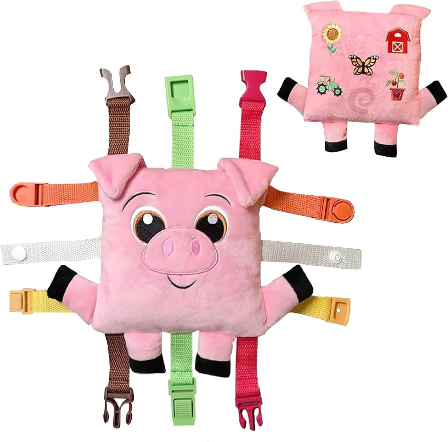 Buckle Toys - Boink Pig - Learning Activity Toy - Develop Fine Motor Skills - Compact Travel Size... | Amazon (US)