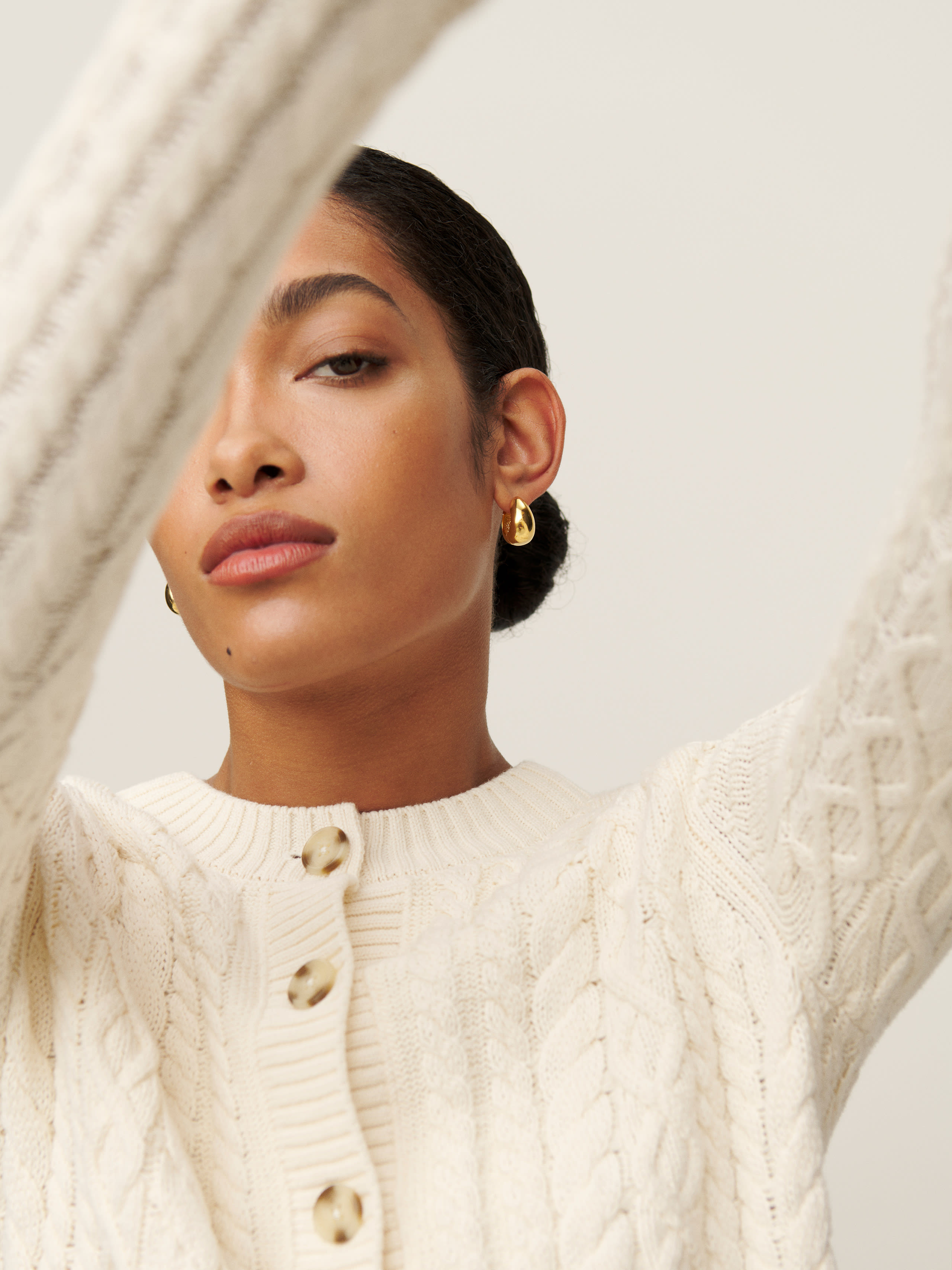 Foret Cable Knit Cardigan | Reformation (Global)