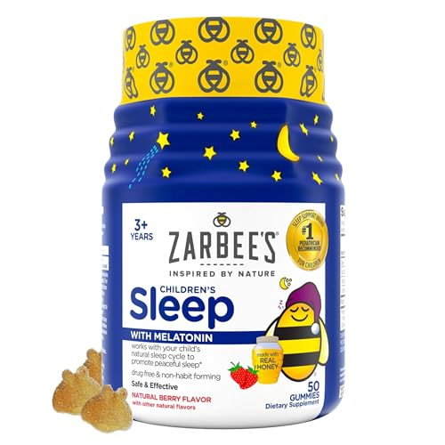 Zarbee's Children's Sleep Gummies with Melatonin, Non-Habit Forming Children's Sleep Gummies Work with Natural Sleep Cycles to Promote Peaceful Sleep, Drug-Free, Berry, 50 ct | Amazon (US)