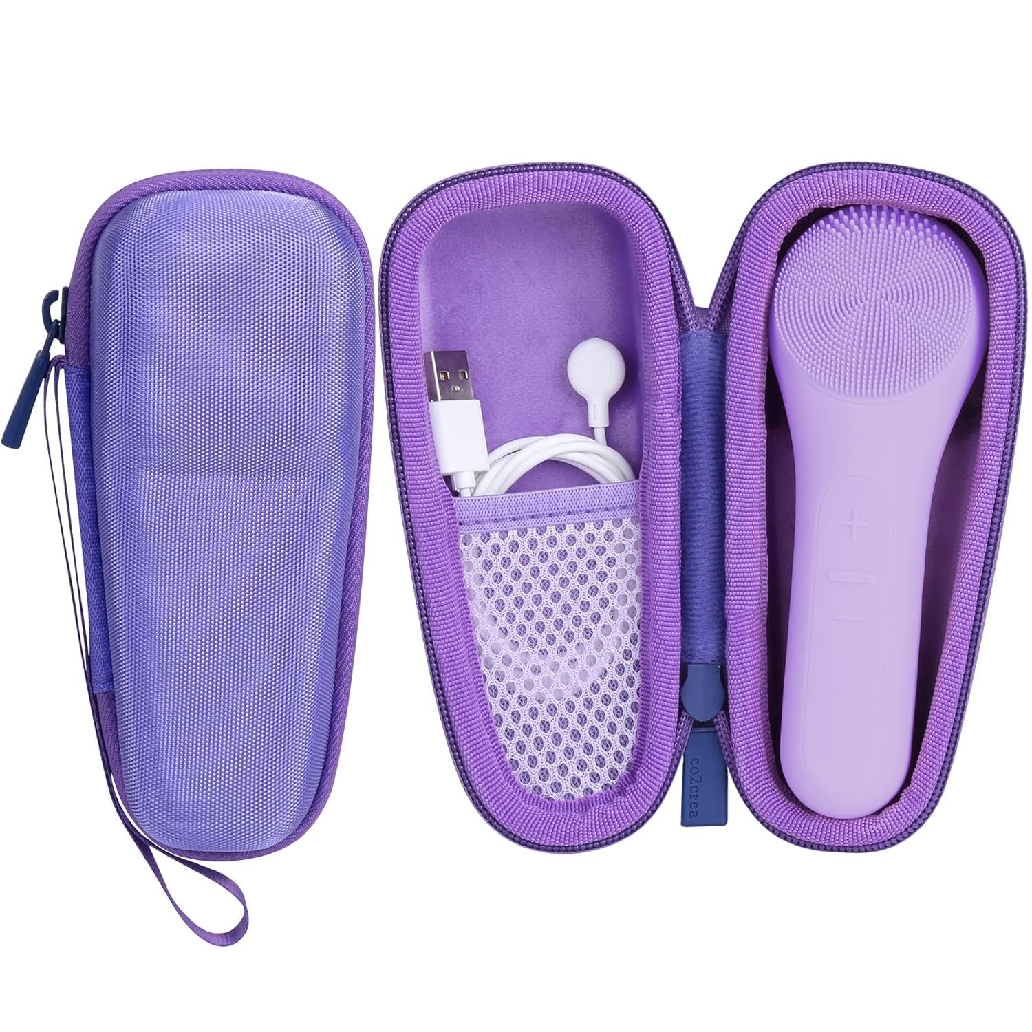 co2CREA Hard Carrying Case Compatible with NågraCoola CLIE Sonic Facial Cleansing Brush (Violet) | Amazon (US)