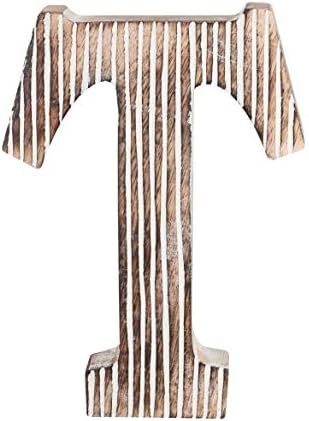 Decorative Wood Letter T | Standing and Hanging Wooden Alphabets Block for Wall Decor | Shabby Chic  | Amazon (US)