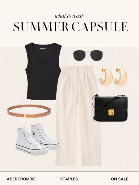 Summer capsule wardrobe // Abercrombie staples on sale!

Capsule wardrobe, summer outfit, casual summer outfit, neutral outfit, tailored pants outfit, wide leg pants outfit

#LTKunder100 #LTKsalealert #LTKSeasonal