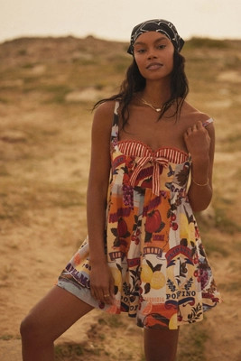 Maeve Layered Bustier Romper | Anthropologie (US)