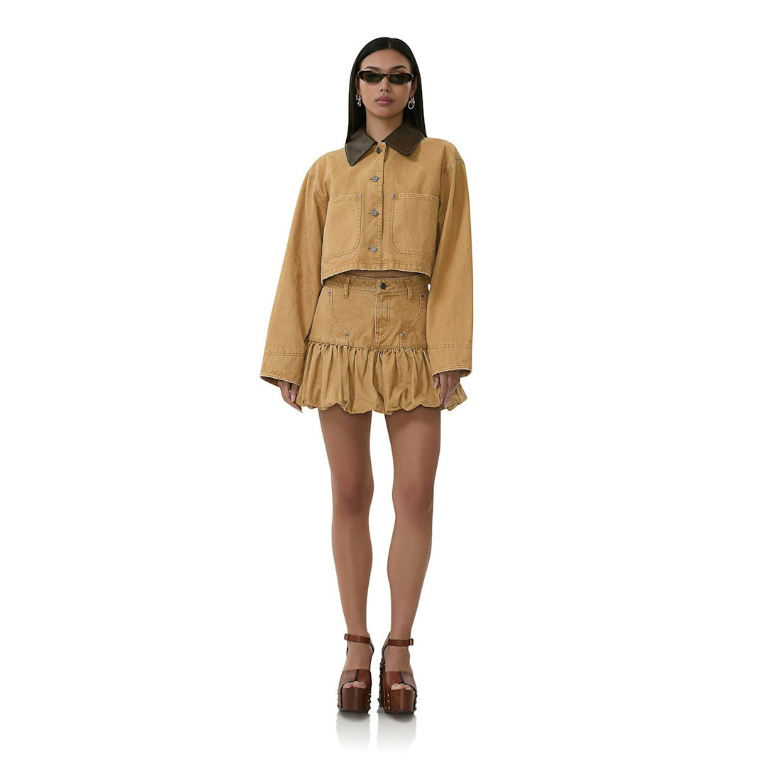 Zell Skirt - Beige Khaki | ShopAFRM