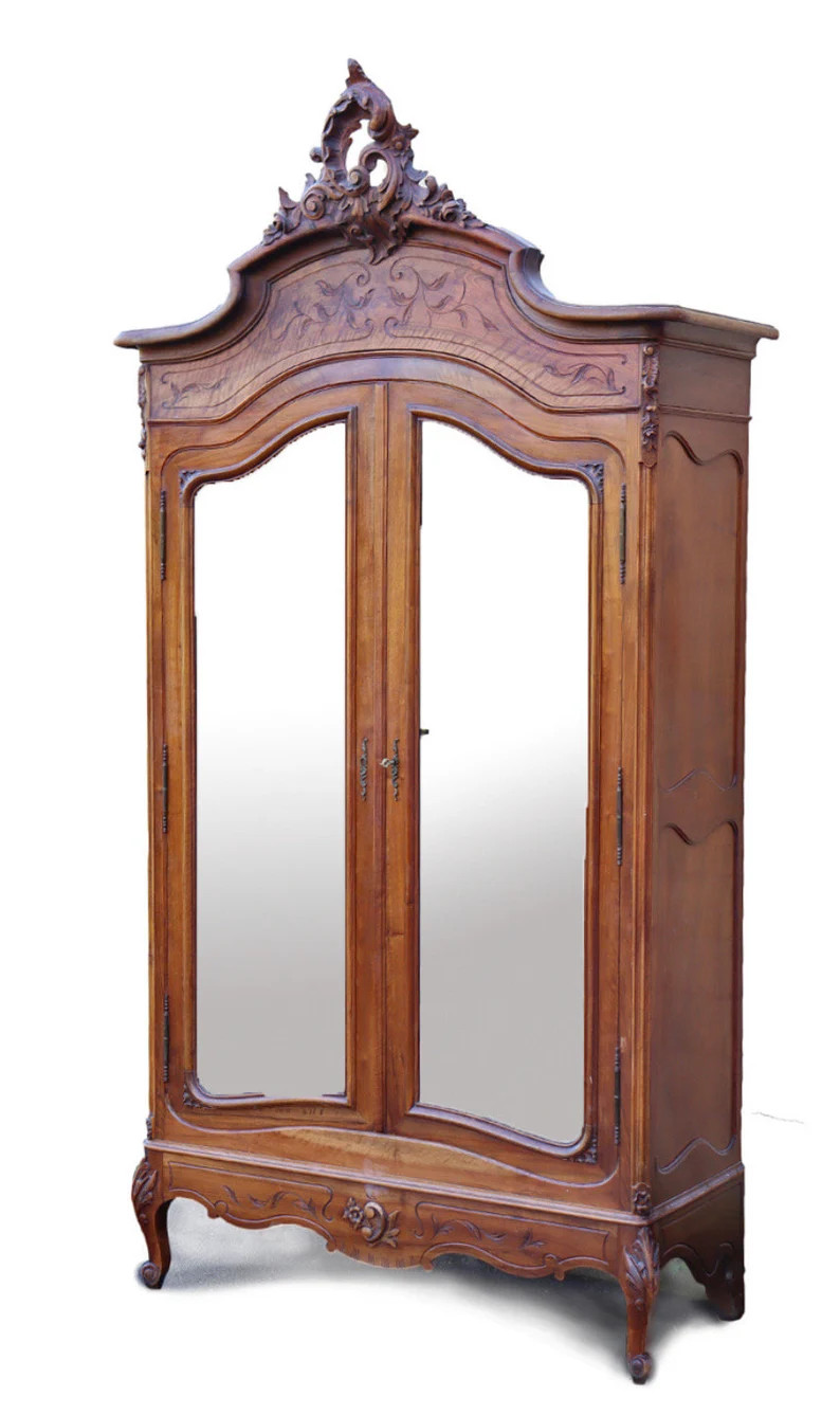 Beautiful Double French Wardrobe Mirror Carved Amoire.   Custom painted colour of your choice.  S... | Etsy (US)