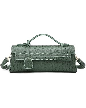 women's top-handle handbags,Ostrich & serpent Pattern – clutch Purse,designer crossbody bags fo... | Amazon (US)