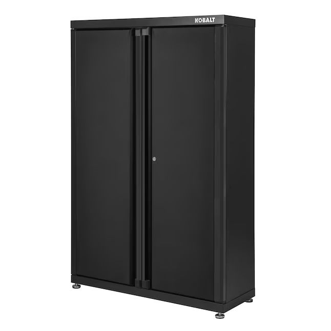 Kobalt Steel Freestanding Garage Cabinet in Black (48-in W x 72-in H x 18.5-in D) | Lowe's