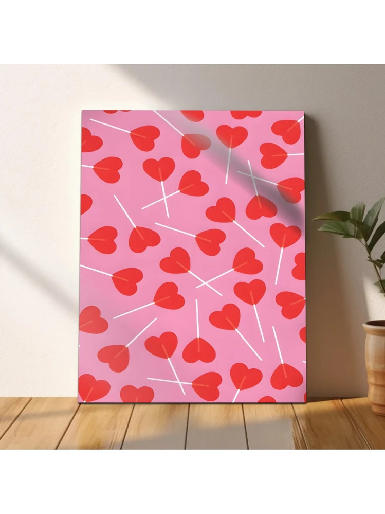 Red Heart Decor Large Romantic Love Heart Picture Prints Ar... | SHEIN