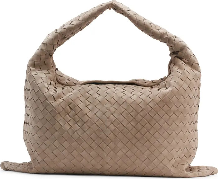 Large Hop Intrecciato Suede Hobo Bag | Nordstrom