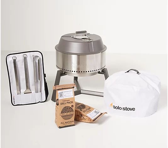 Solo Stove Charcoal Grill Ultimate Bundle with 2 Charcoal Bags | QVC