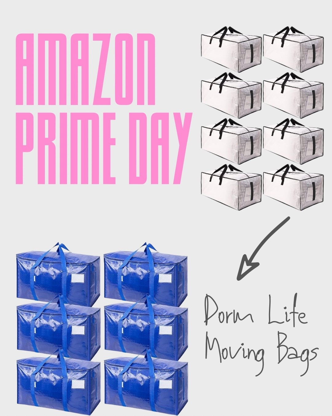 Amazon Prime Day.  Dorm Life.  Moving  Bags  

#LTKFindsUnder50 #LTKSaleAlert