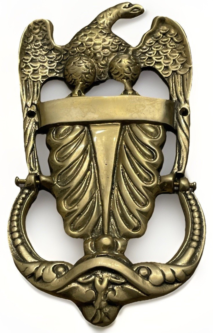 Vintage Brass Door Knocker Eagle Heavy Ornate Solid Brass New w/ Screws 9”x5” | eBay US