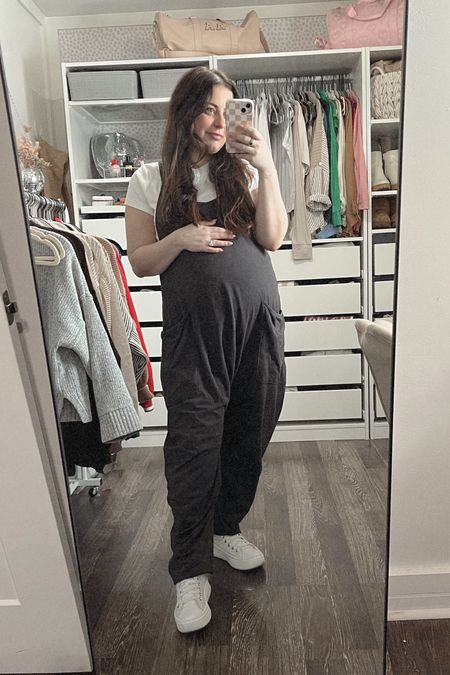 What I Wore This Week: 25 Weeks Pregnant
Perfect bump friendly jumpsuit that will grow with the bump and work postpartum as well! Can be worn all four seasons. Paired here with a stretchy ribbed white t shirt and platform converse. 
Maternity style bump style postpartum mom style 

#LTKfindsunder100 #LTKstyletip #LTKbump