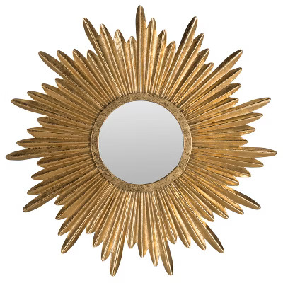 Sunburst Decorative Wall Mirror Gold - Safavieh | Target