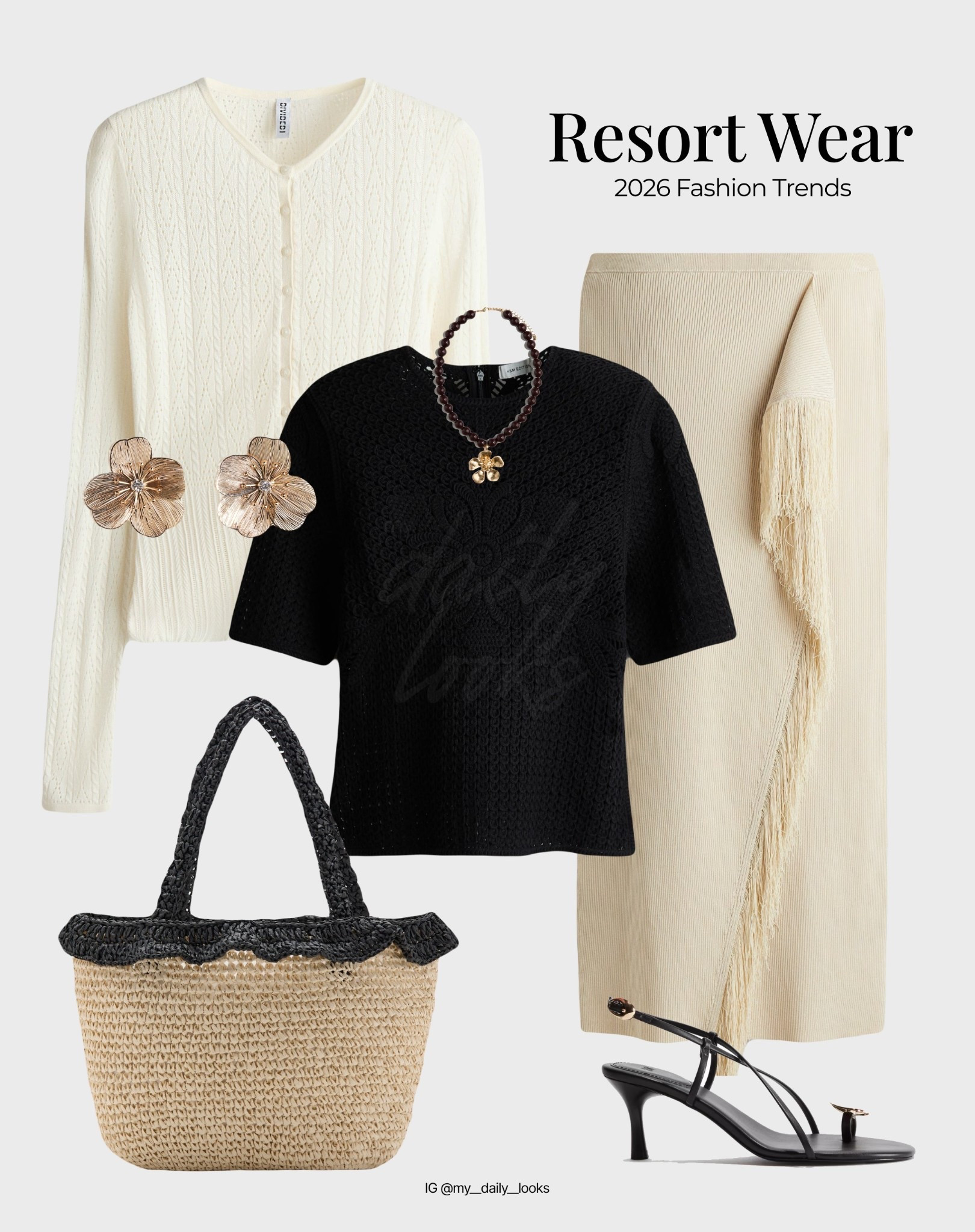 Vacation outfits 🖤 

Tags: Summer style, summer inspo, holiday, vacation, beach holiday, vacation outfits beach, resort wear 2026, straw bag, warp pareo skirt

#LTKsummer #LTKswimwear #LTKstyletip