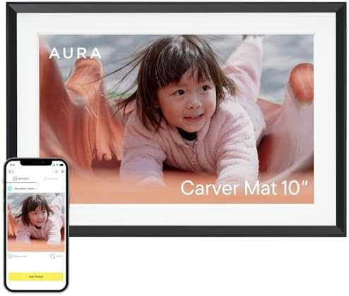 Aura Digital Picture Frame - 10.1" HD Mat Display | Wirecutter's Best Digital Frame for Gifting |... | Amazon (US)