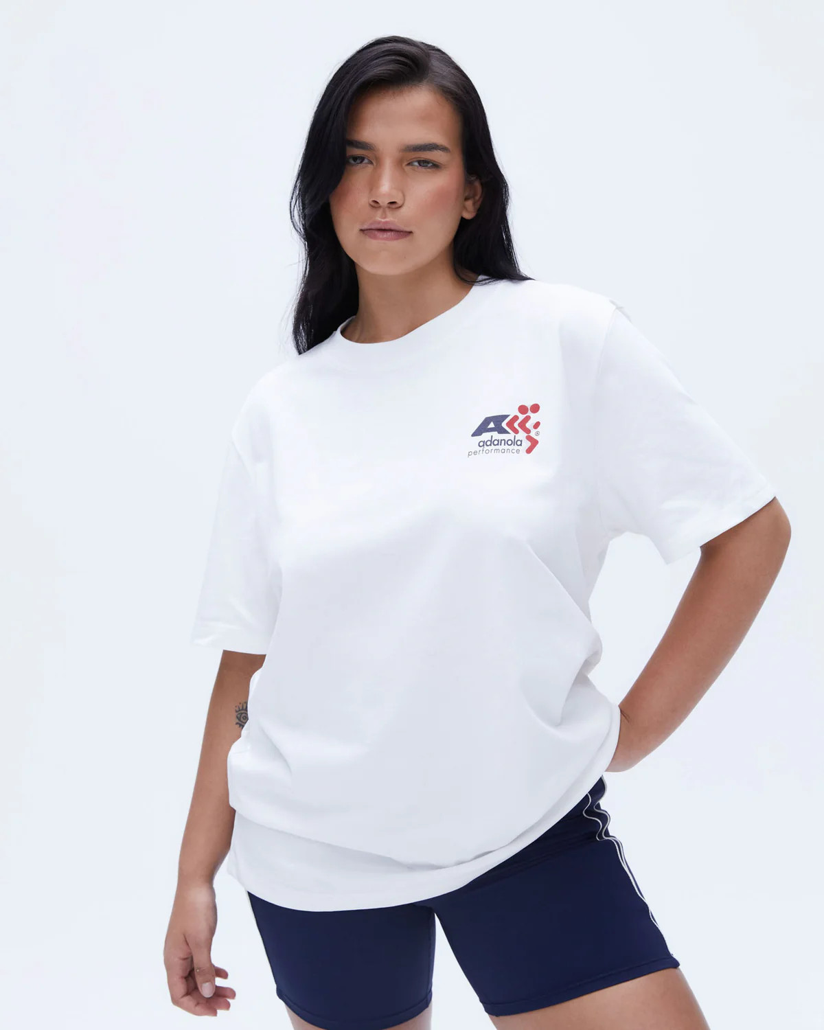 Vintage Sports Short Sleeve Oversized T-shirt - White | Adanola UK