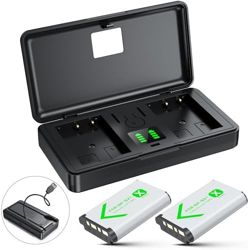 NP-BX1 Battery(2 Pack) and Charger(2CH) Set,Camera Accessories kit for Sony Lithium Ion NP-BX1,RX... | Amazon (US)