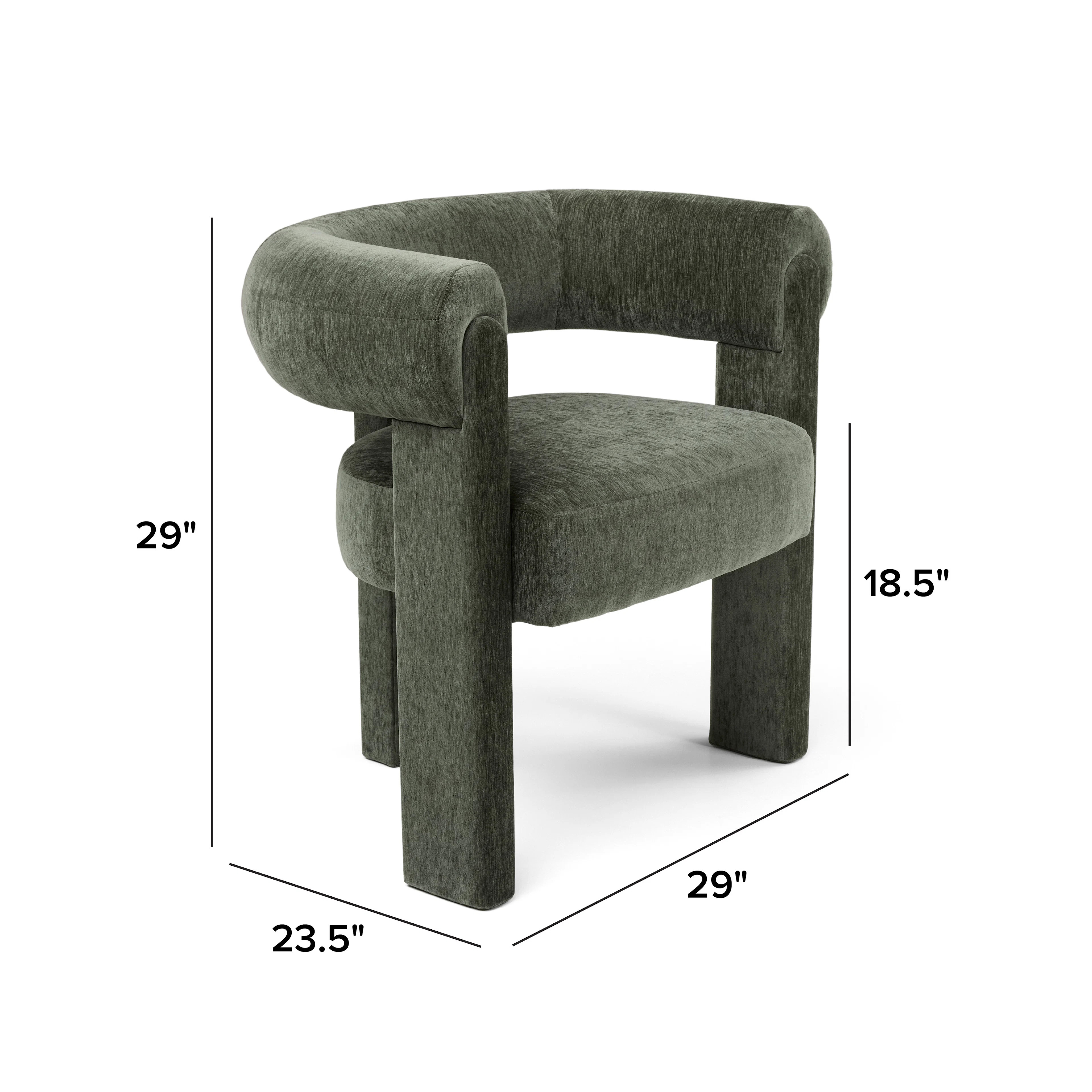 Everse Velvet Dining Chair - Melange Green | Article