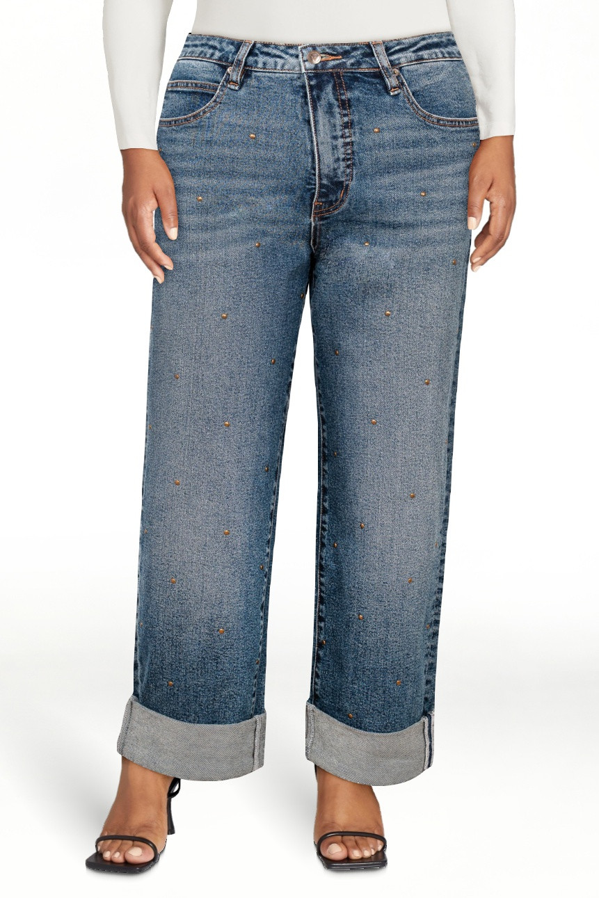 Jessica Simpson Women's and Women's Plus Zinnia Boyfriend Jeans, 25" Inseam, Sizes 2-24 | Walmart (US)