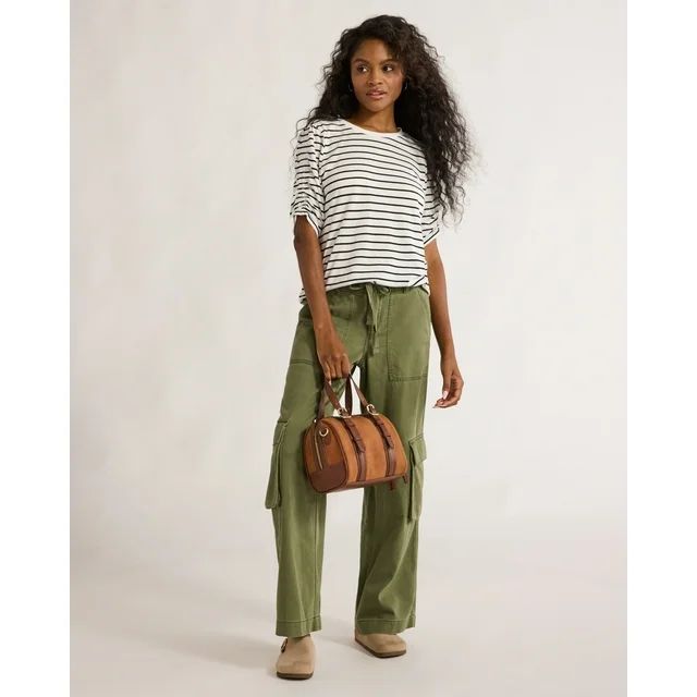 Time and Tru Women's Drawstring Cargo Pants, Sizes 2-20 - Walmart.com | Walmart (US)