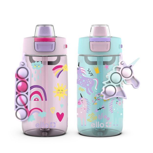 Ello 14oz 2pk Plastic Colby Pop! Water Bottles | Target