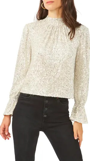 1.STATE Drape Back Sequin Top | Nordstrom | Nordstrom