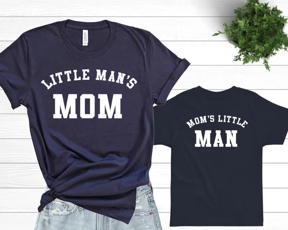 Mommy and Me Shirts Boy Little Man's Mom Mom's Little | Etsy | Etsy (US)