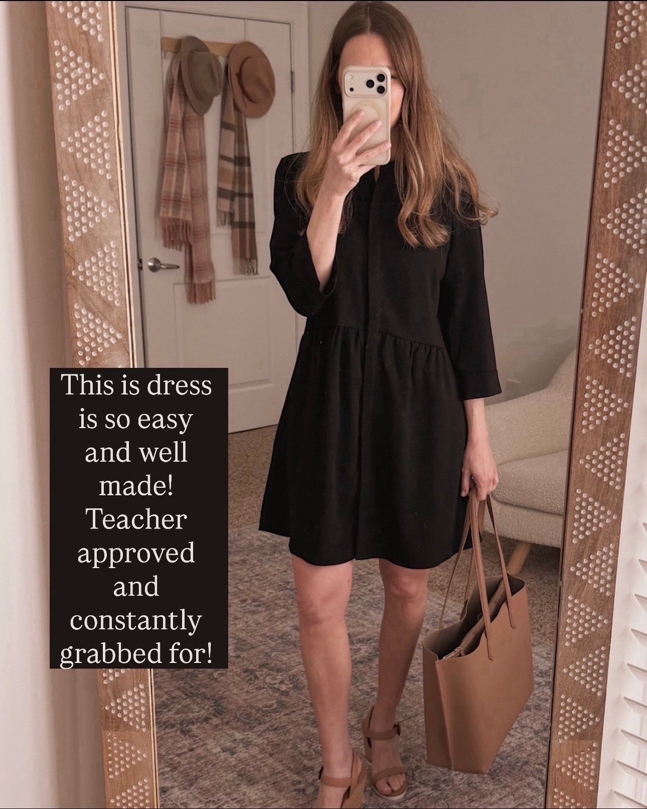 I keep reaching for this because it's comfortable enough for all day but still looks put together.

black dress, teacher outfit, work dress, casual dress, long sleeve dress, fall dress, comfortable work clothes, professional outfit, easy dress, black midi dress, teacher style, workwear, office outfit, versatile dress, everyday dress

#LTKOver40 #LTKMothersDay #LTKSeasonal