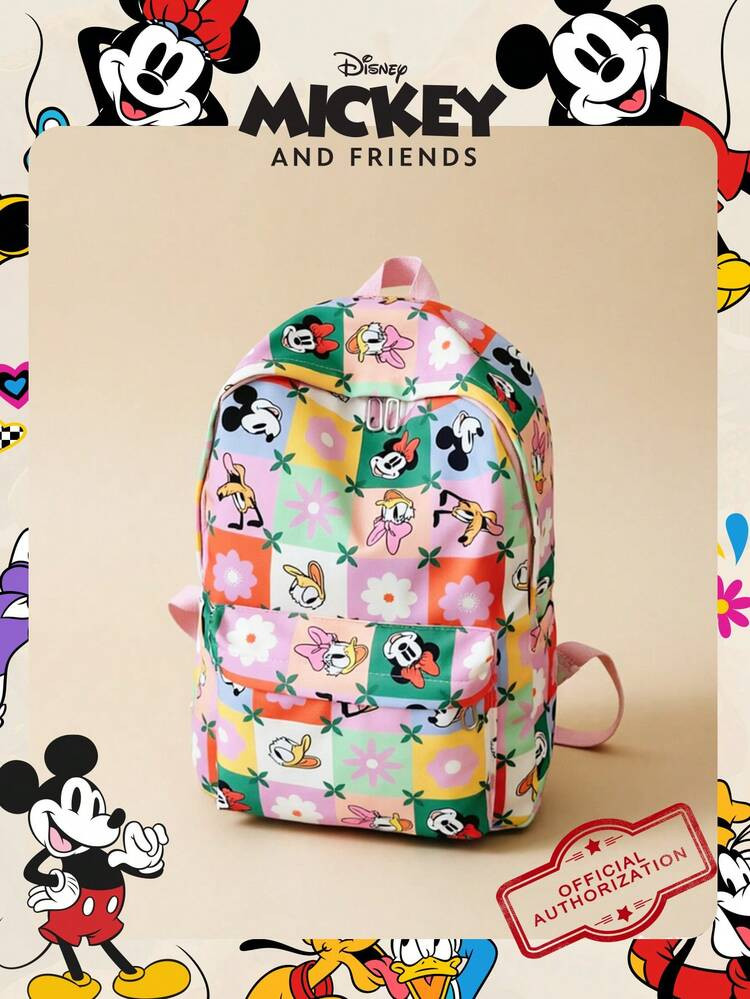 1pc Disney Authorized Mickey Mouse Pattern Backpack, Large Capacity Student School Bag With Lapto... | SHEIN