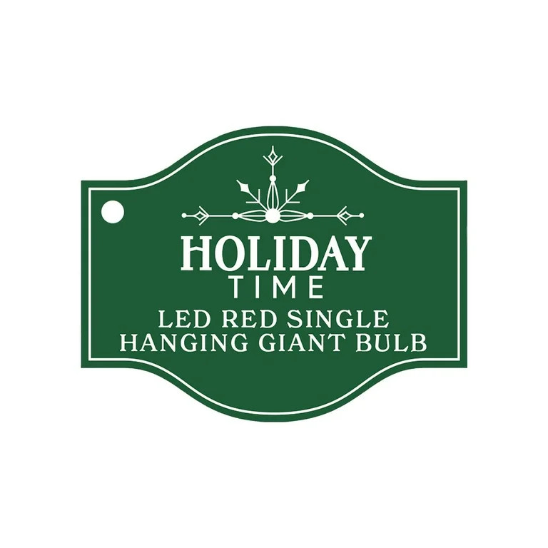 Red LED Hanging Giant Bulb, 14", by Holiday Time | Walmart (US)