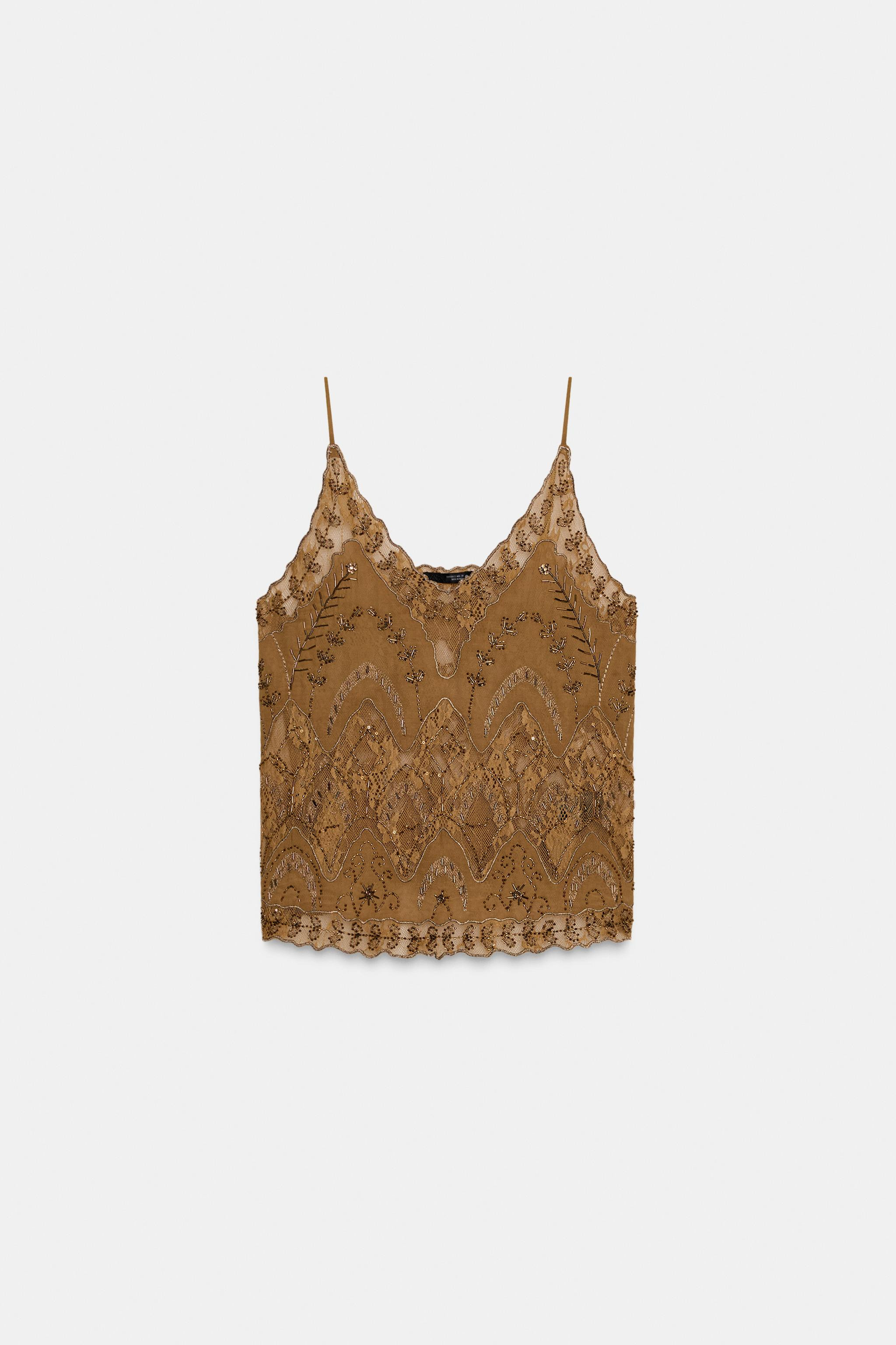 BEADED EMBROIDERED TOP ZW COLLECTION LIMITED EDITION | Zara US