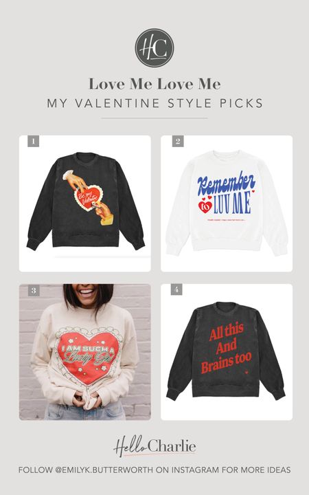 I love graphic crewnecks and I also love a good holiday theme as well. These are all so cute! I would wear most of them year round 💗❤️
Valentines outfit • Valentine OOTD 

#LTKover40 #LTKstyletip #LTKSeasonal