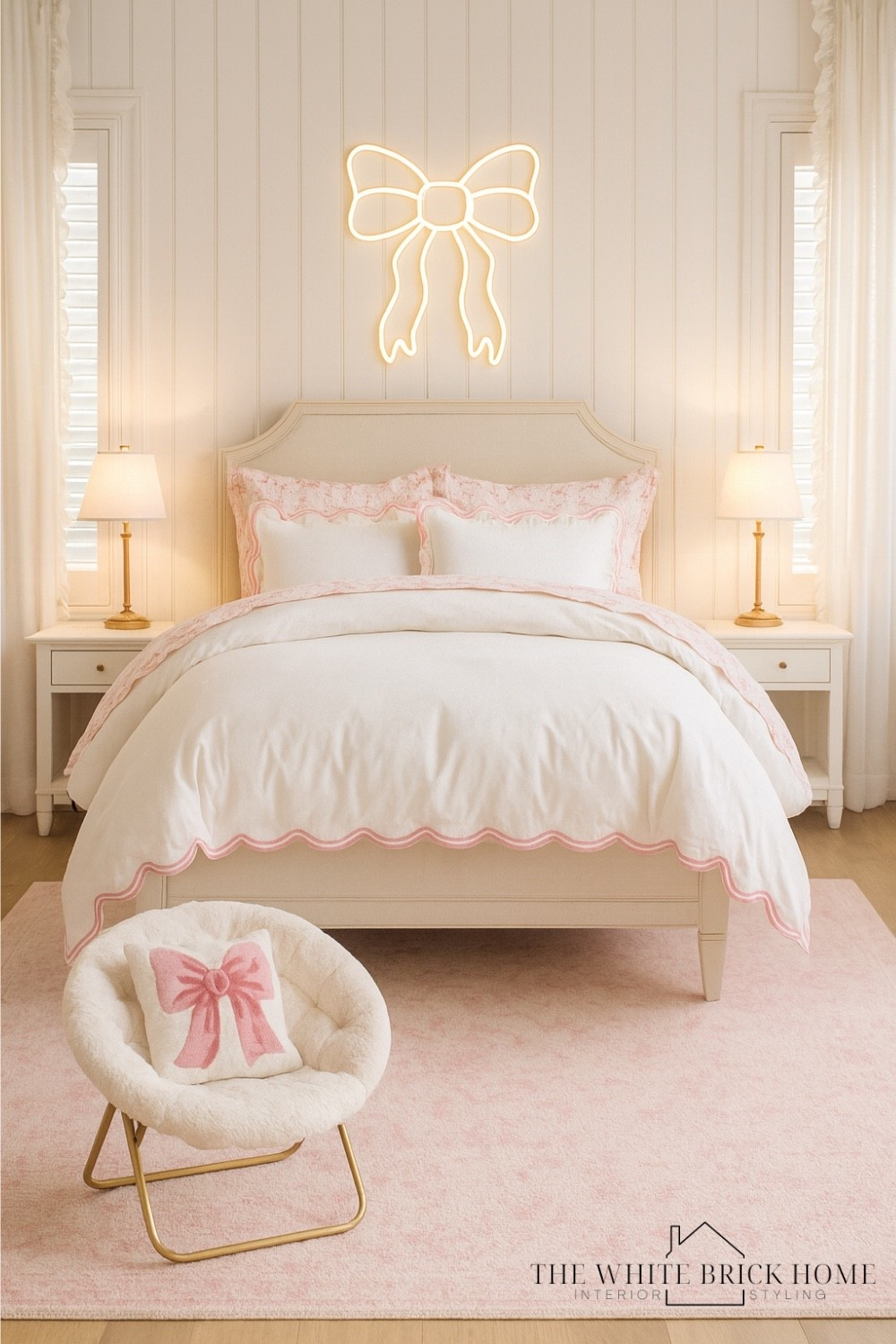 This sweet bow wall light and pink themed bedroom blends soft pink details with elegant brass accents to create the perfect glowing retreat. 

Girls room, girls bedroom, bow bedroom, pink bedroom, girls room wall light, girls room bed, girls room area rug, girls room chair, girls room design, girls room rug, girls room decor, girls room furniture, girls room nightstand, girls room curtains, girls room bedding, pink loveshackfancy bedroom, loveshackfancy girls room, dorm bedroom, girls room lighting, girls room theme, girls room pottery barn, pottery barn loveshackfancy, Amazon 

#LTKGiftGuide #LTKHome #LTKHoliday