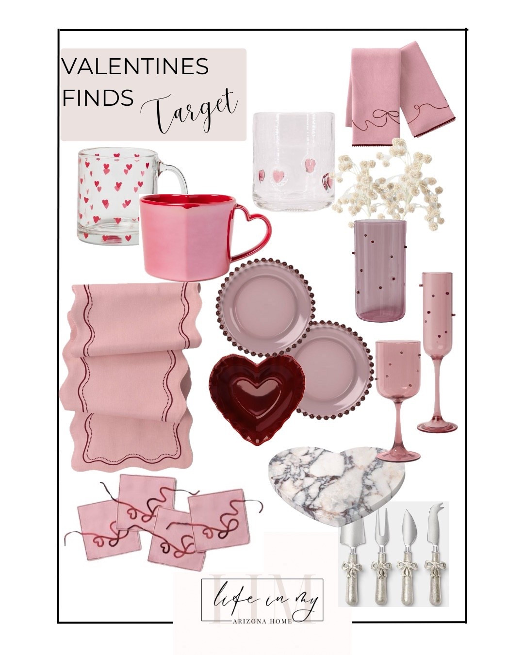 Target Valentine’s finds! 

Follow @lifeinmyarizonahome on Instagram for more home ideas and inspiration. 

Adorable Valentine decor for your table and kitchen.  Heart dishes and towels, mugs, and table linens, so much fun to bring in all the charm and whimsy and make the day extra special. 

#valentinesdecor #targetfinds

#LTKFindsUnder50 #LTKHome #LTKSeasonal