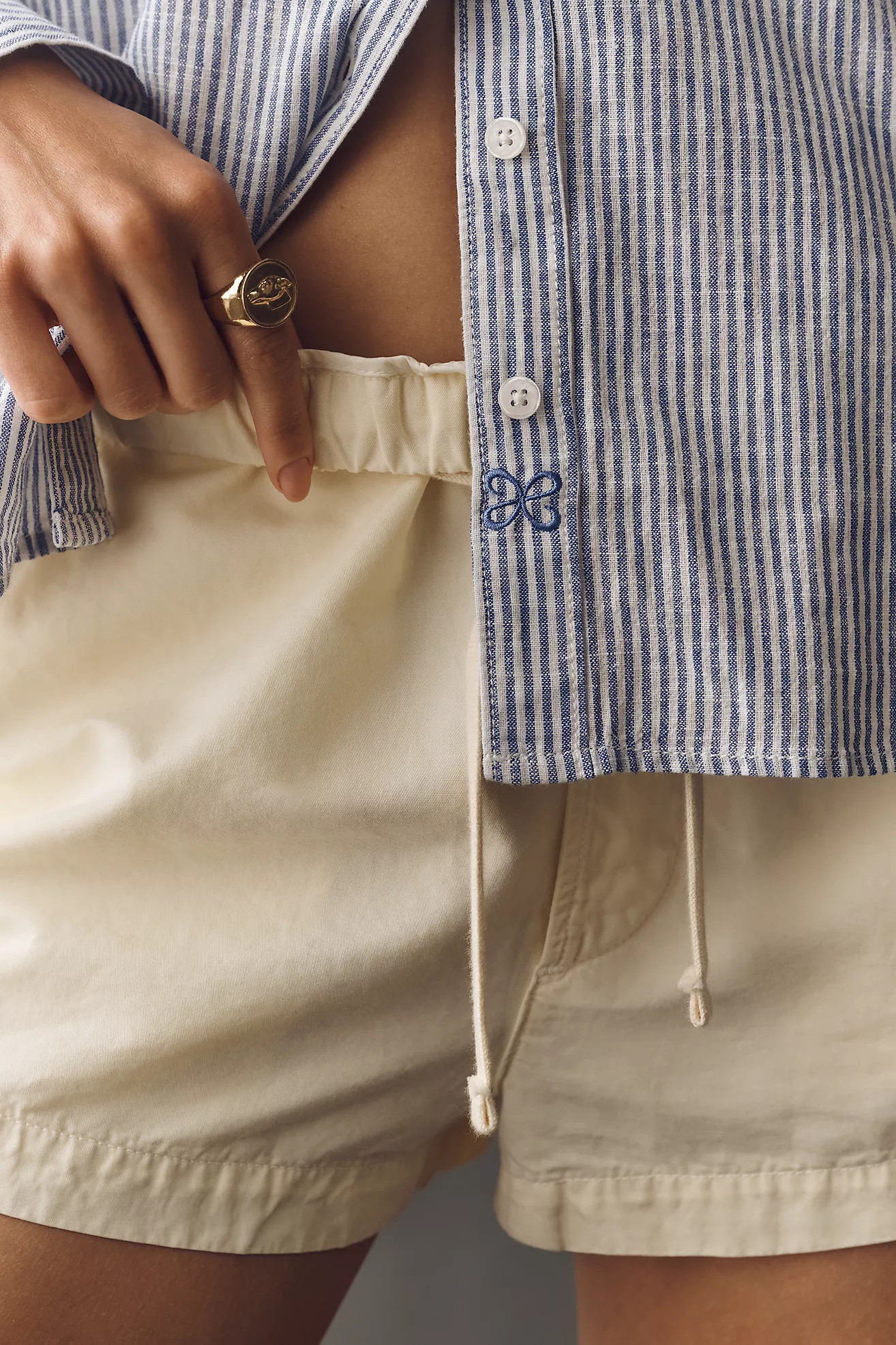Kate Classic Linen Cotton Buttondown Shirt by Maeve | Anthropologie (US)