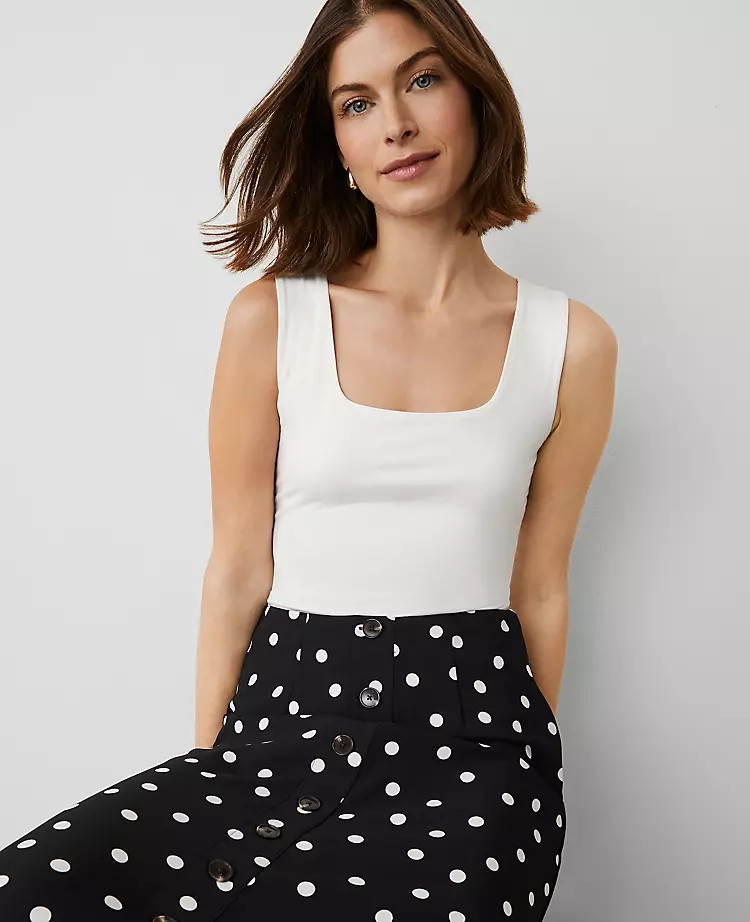 Square Neck Tank Top | Ann Taylor