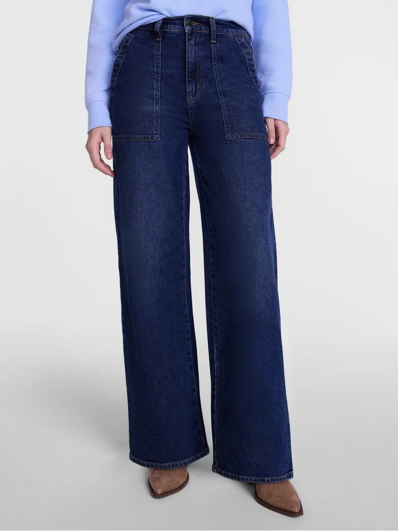 Scenario Women's High Rise Utility Jeans, 31" Regular and 29" Short Inseam, Sizes 0-20 | Walmart (US)
