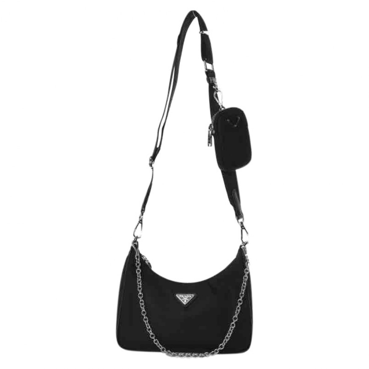 Prada Re-edition Black Cloth Handbags | Vestiaire Collective (Global)