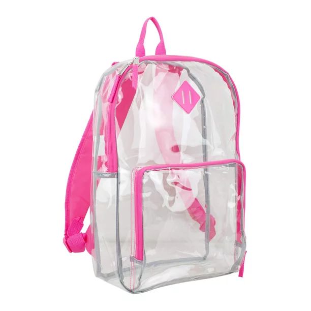 Eastsport Multi-Purpose Clear Unisex Backpack with Front Pocket, Adjustable Straps and Lash Tab | Walmart (US)