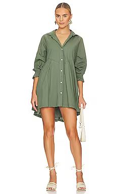 Free People Hannah Poplin Dress in Army from Revolve.com | Revolve Clothing (Global)