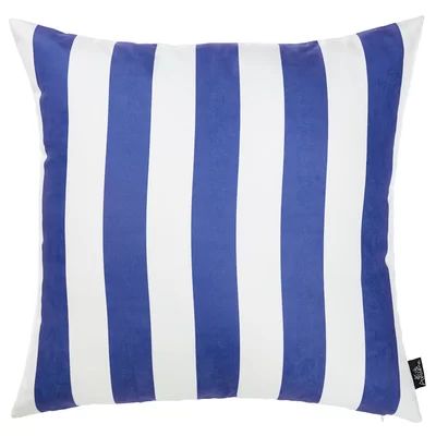 Rushton Stripe Throw Pillow Cover Breakwater Bay Color: Blue | Wayfair North America
