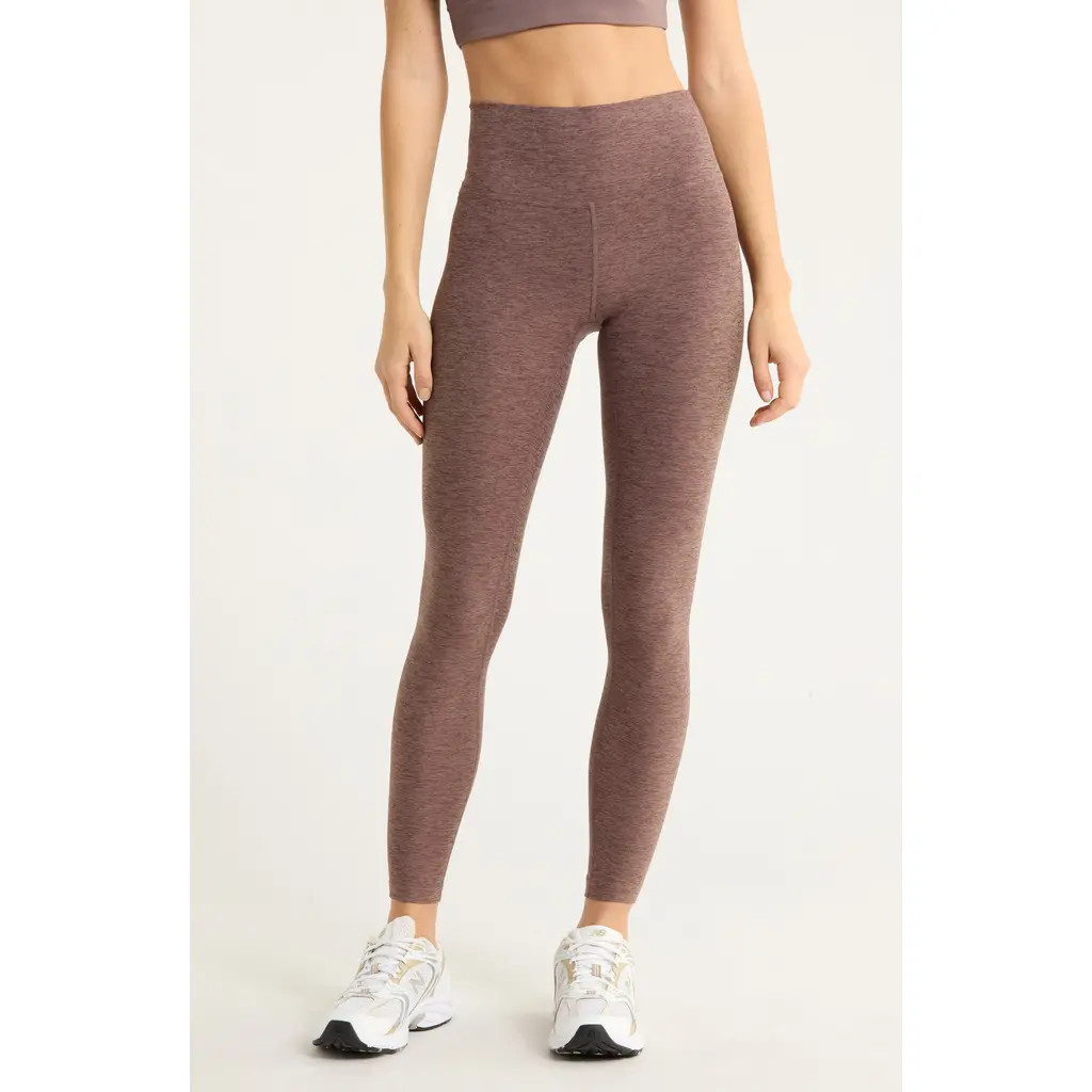 Zella Renew Mélange High Waist Leggings in Grey Plum Melange at Nordstrom, Size X-Small | Nordstrom
