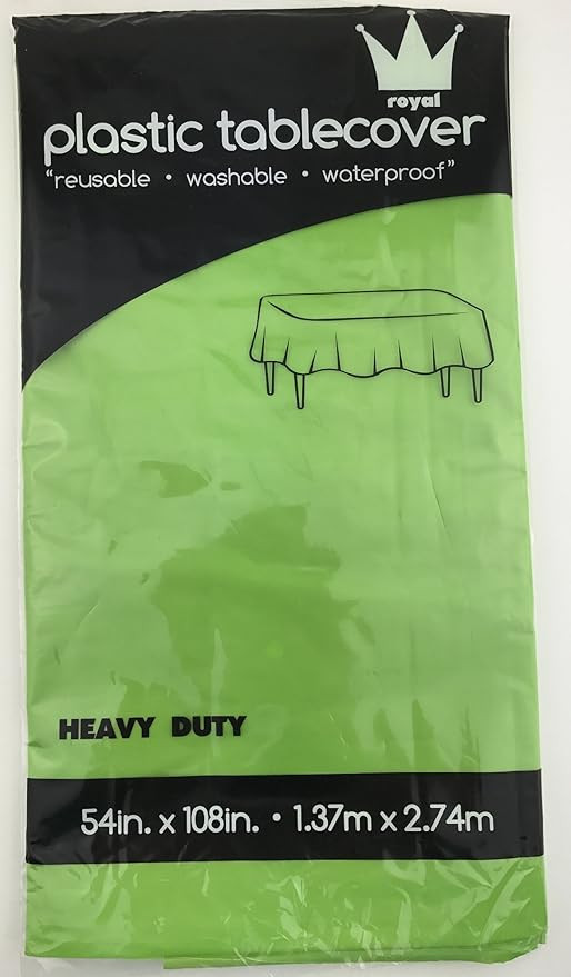 Royal7 3 Pack Plastic Table Cloth 54 x 108, Plastic Party Table Cover, Reusable Plastic Table Clo... | Amazon (US)