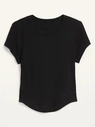 Short-Sleeve UltraLite Rib Cropped T-Shirt for Women | Old Navy (US)