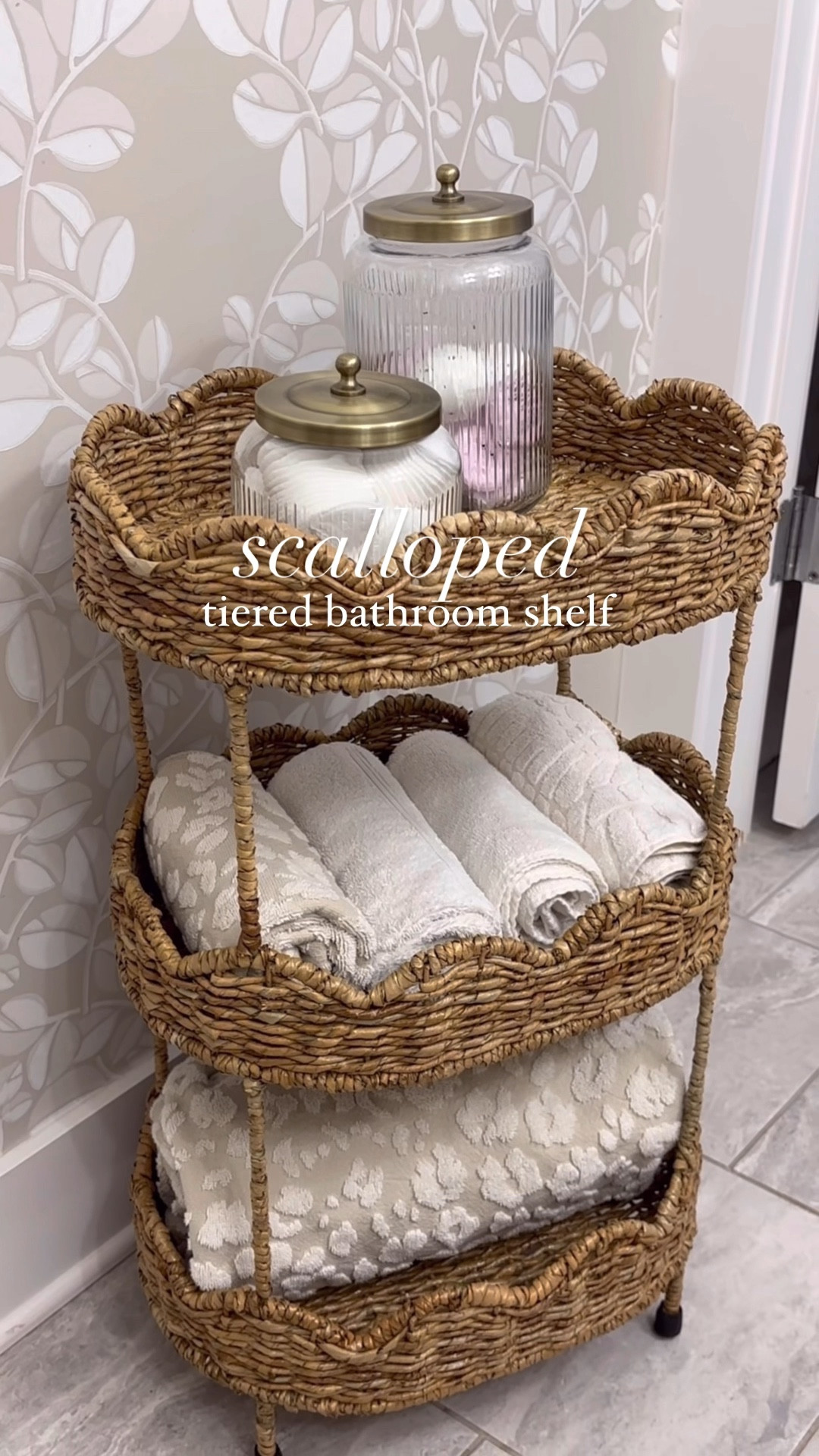 One of my favorite finds for my guest bathroom! A tad pricier but it’s adorable and I’ll have this forever! These jars and towels are from Target and linked below as well!#LTKMostLoved


Bathroom finds
Guest bathroom shelf
Scalloped tiered shelf 
World market 

#LTKHome #LTKStyleTip #LTKWatchNow