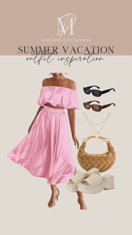 A matching set for summer vacation is a must! Love this one from Amazon. Also, I'm OBSESSED with these accessories. How cute is that bag!? summer vacation look, summer matching set, resort wear

#LTKStyleTip #LTKSeasonal #LTKTravel