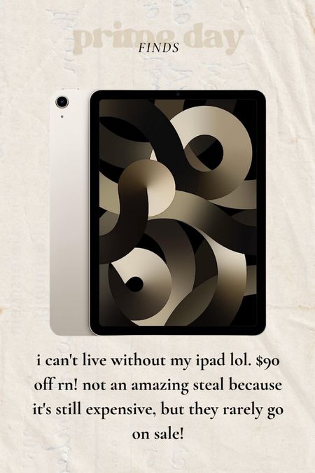 I can’t live without my iPad - on sale for $90 off rn! 

#LTKxPrimeDay #LTKFind #LTKsalealert